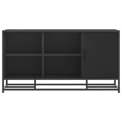 Black Shoe Bench - Engineered Wood & Metal 100x40x53.5 cm