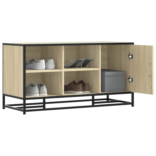 Sonoma Oak Shoe Bench 100x40x53.5 cm | Engineered Wood & Metal
