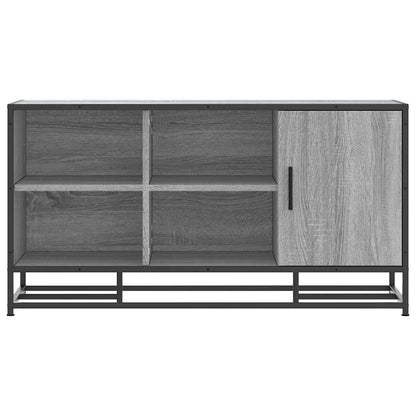 Sleek Grey Sonoma Shoe Bench 100cm - Wood & Metal Design
