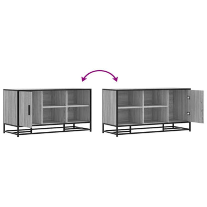 Sleek Grey Sonoma Shoe Bench 100cm - Wood & Metal Design