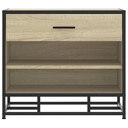 Sonoma Oak Shoe Bench 60x40x53.5 cm | Engineered Wood & Metal