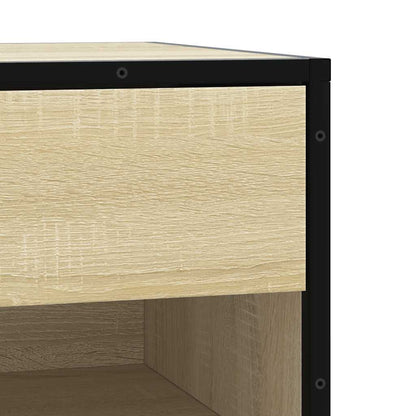 Sonoma Oak Shoe Bench 60x40x53.5 cm | Engineered Wood & Metal