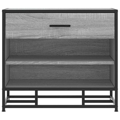 Grey Sonoma Shoe Bench 60x40x53.5 cm - Engineered Wood & Metal