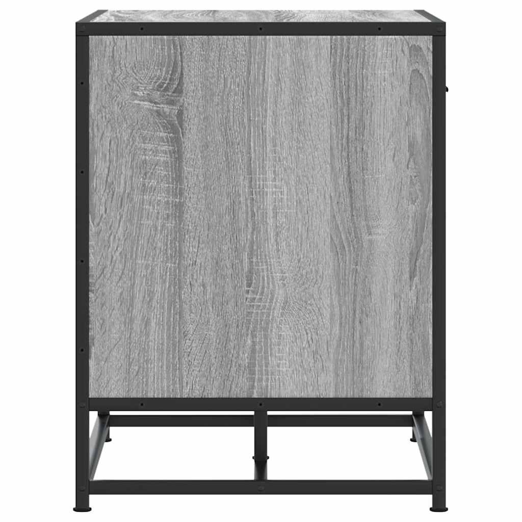 Grey Sonoma Shoe Bench 60x40x53.5 cm - Engineered Wood & Metal