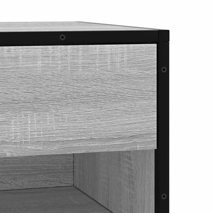 Grey Sonoma Shoe Bench 60x40x53.5 cm - Engineered Wood & Metal