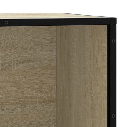 Sonoma Oak Shoe Bench 80x40x53.5cm | Engineered Wood & Metal