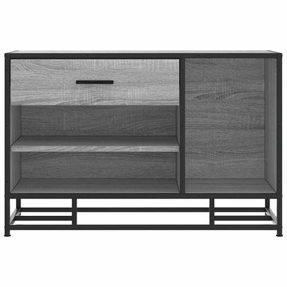 Shoe Bench Grey Sonoma 80x40x53.5 cm Engineered Wood and Metal