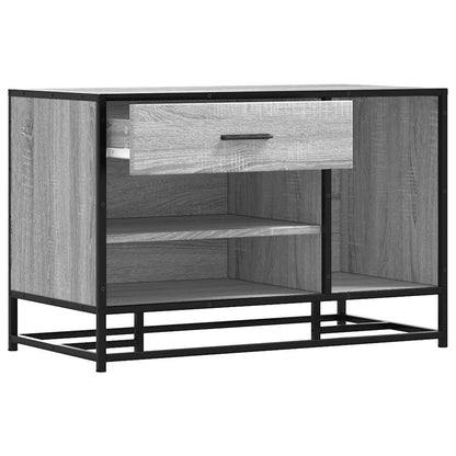 Shoe Bench Grey Sonoma 80x40x53.5 cm Engineered Wood and Metal