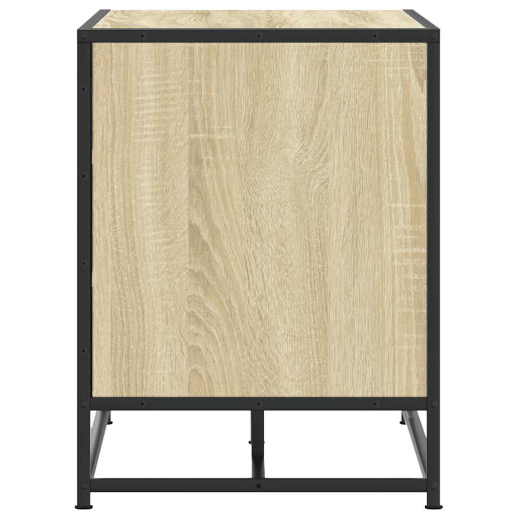 Sonoma Oak Shoe Bench 84x40x53.5 cm - Engineered Wood & Metal