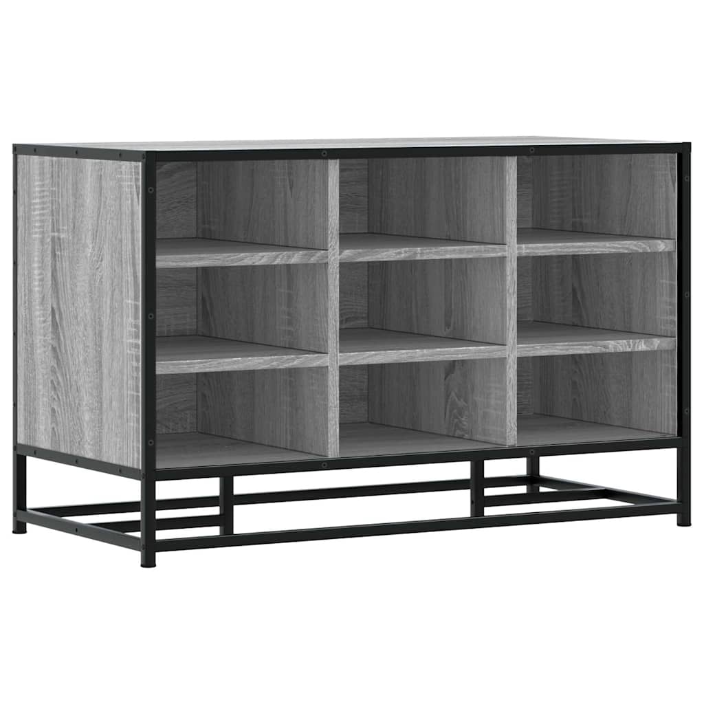 Grey Sonoma Shoe Bench - Engineered Wood & Metal - 84x40x53.5 cm