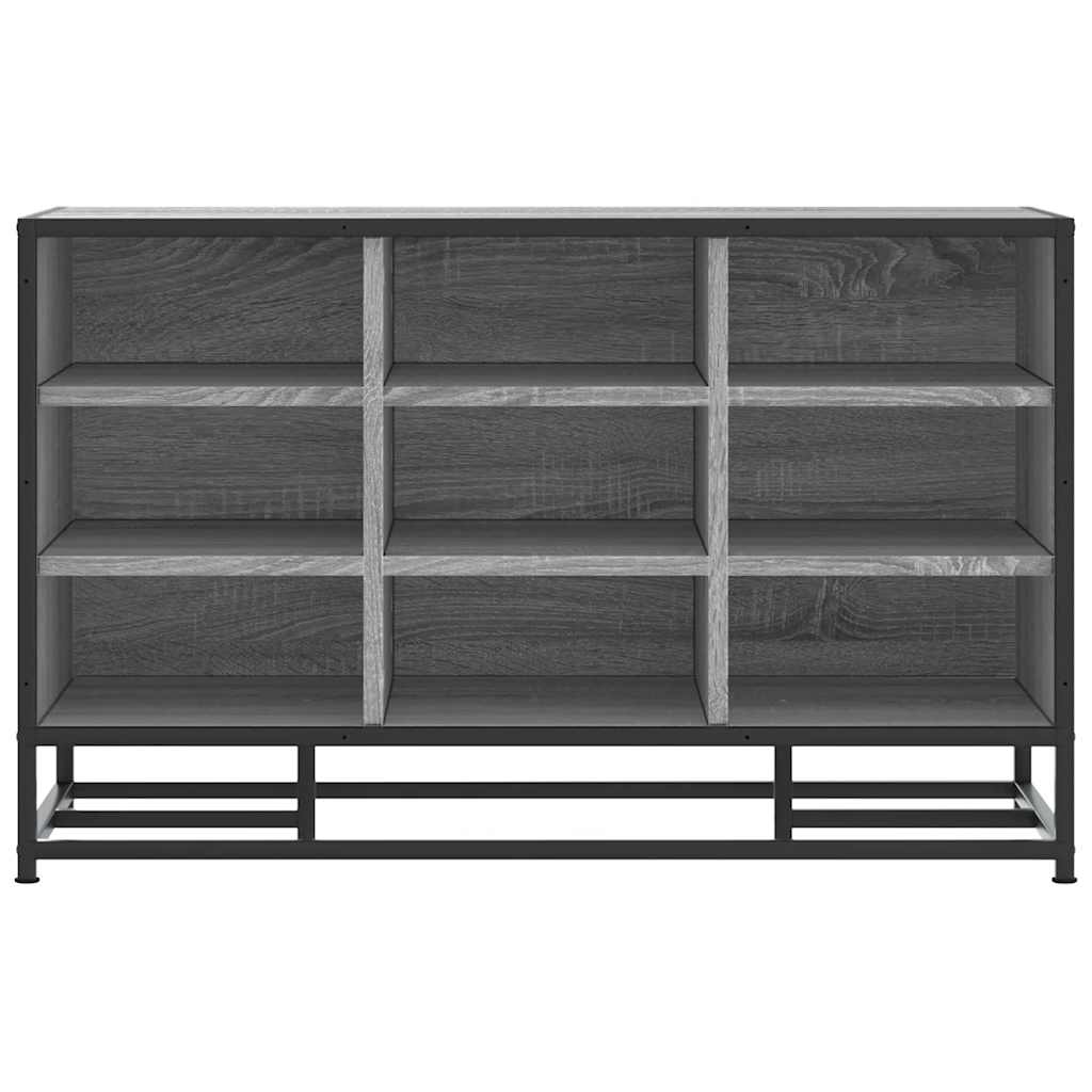 Grey Sonoma Shoe Bench - Engineered Wood & Metal - 84x40x53.5 cm