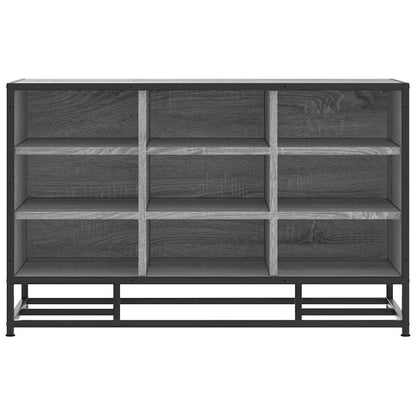 Grey Sonoma Shoe Bench - Engineered Wood & Metal - 84x40x53.5 cm