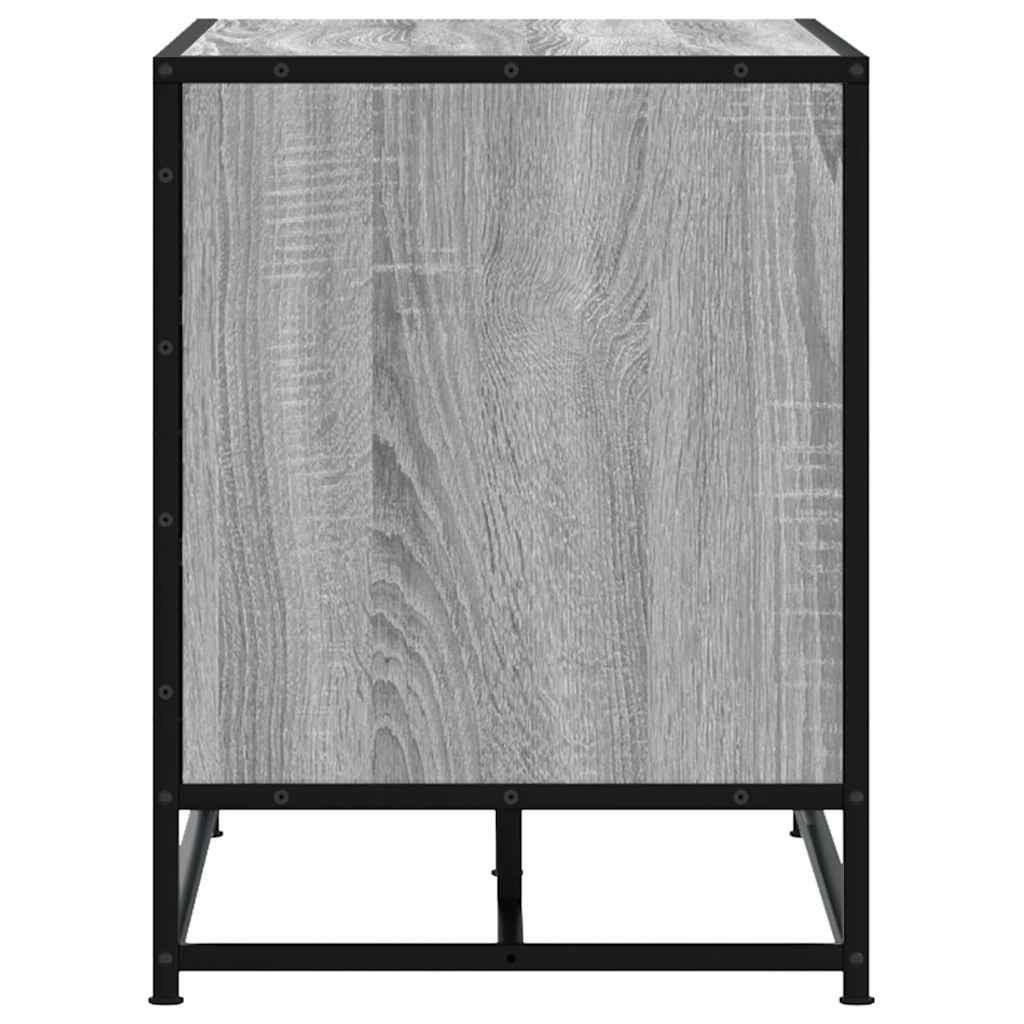 Grey Sonoma Shoe Bench - Engineered Wood & Metal - 84x40x53.5 cm