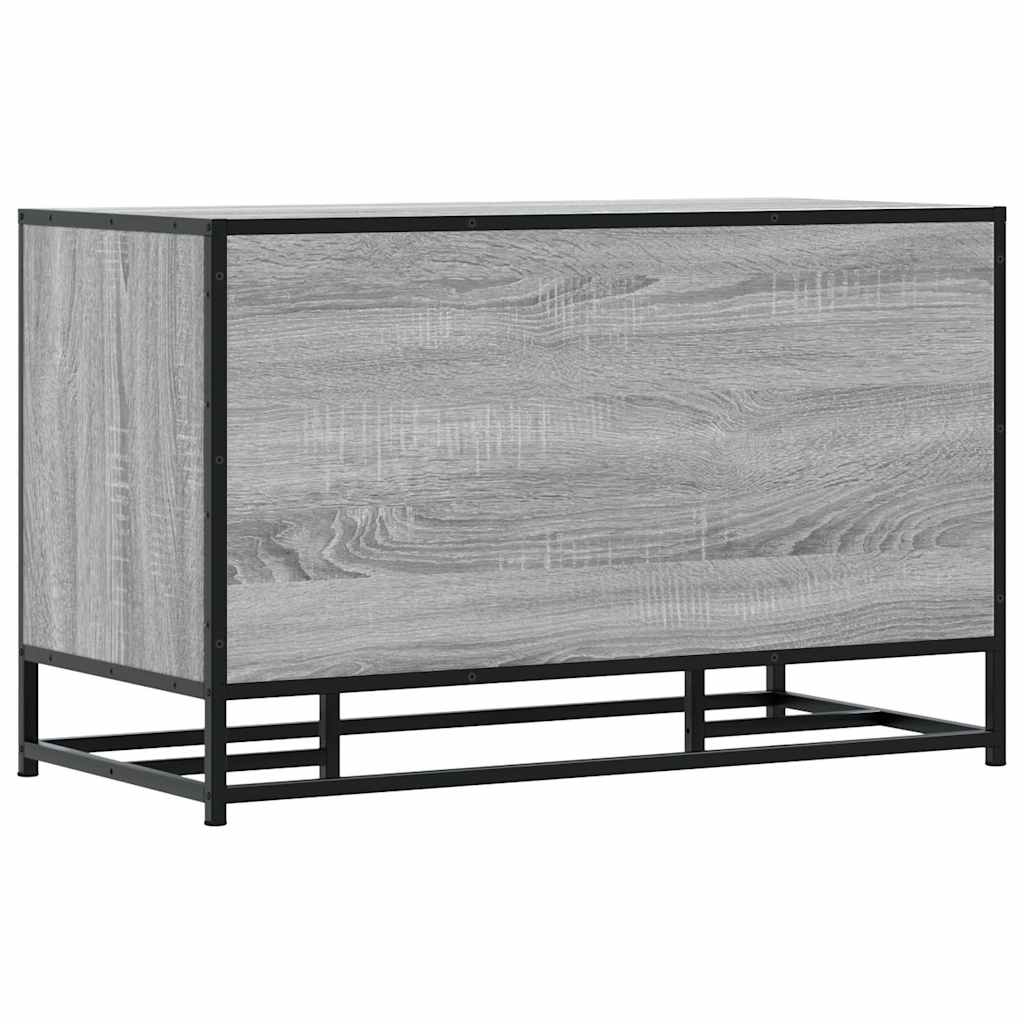 Grey Sonoma Shoe Bench - Engineered Wood & Metal - 84x40x53.5 cm