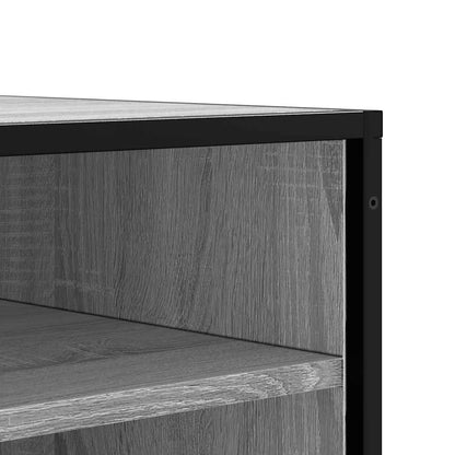 Grey Sonoma Shoe Bench - Engineered Wood & Metal - 84x40x53.5 cm