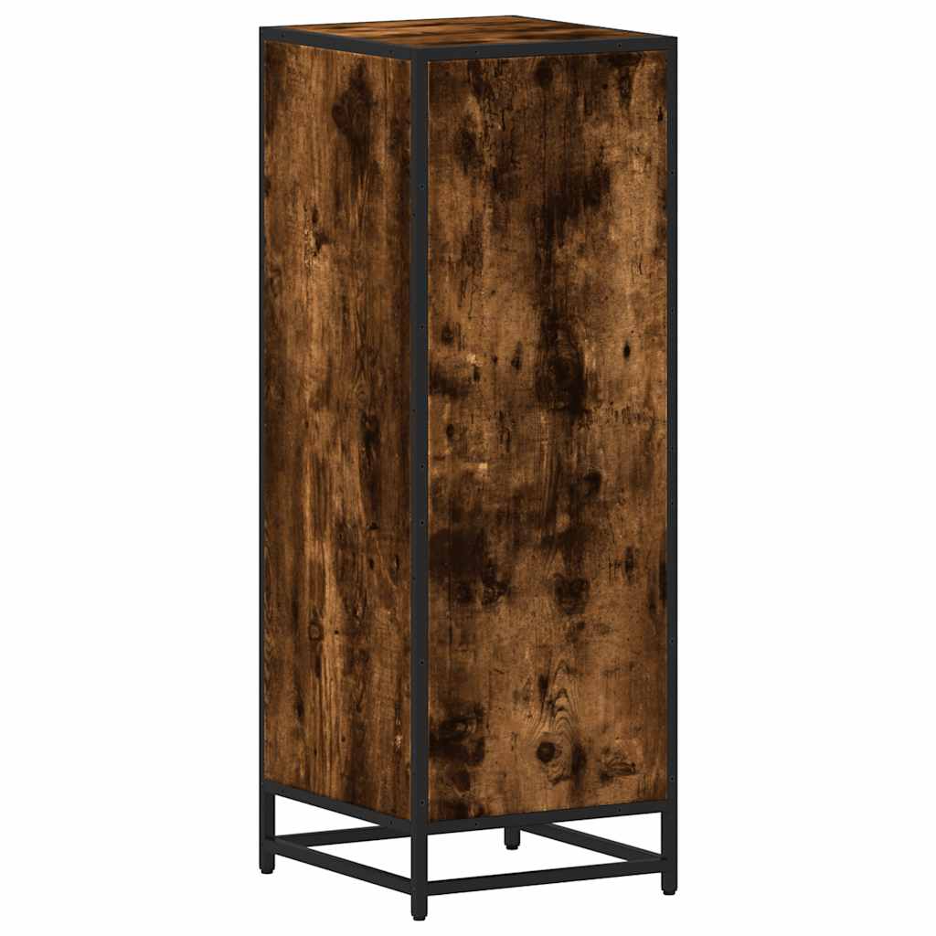 Smoked Oak Bathroom Cabinet 35x37.5x100cm - Engineered Wood