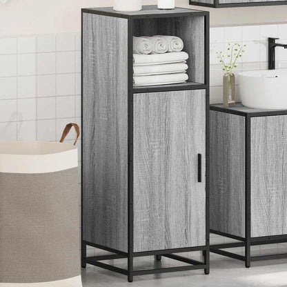 Grey Sonoma Bathroom Cabinet 35x37.5x100 cm - Engineered Wood