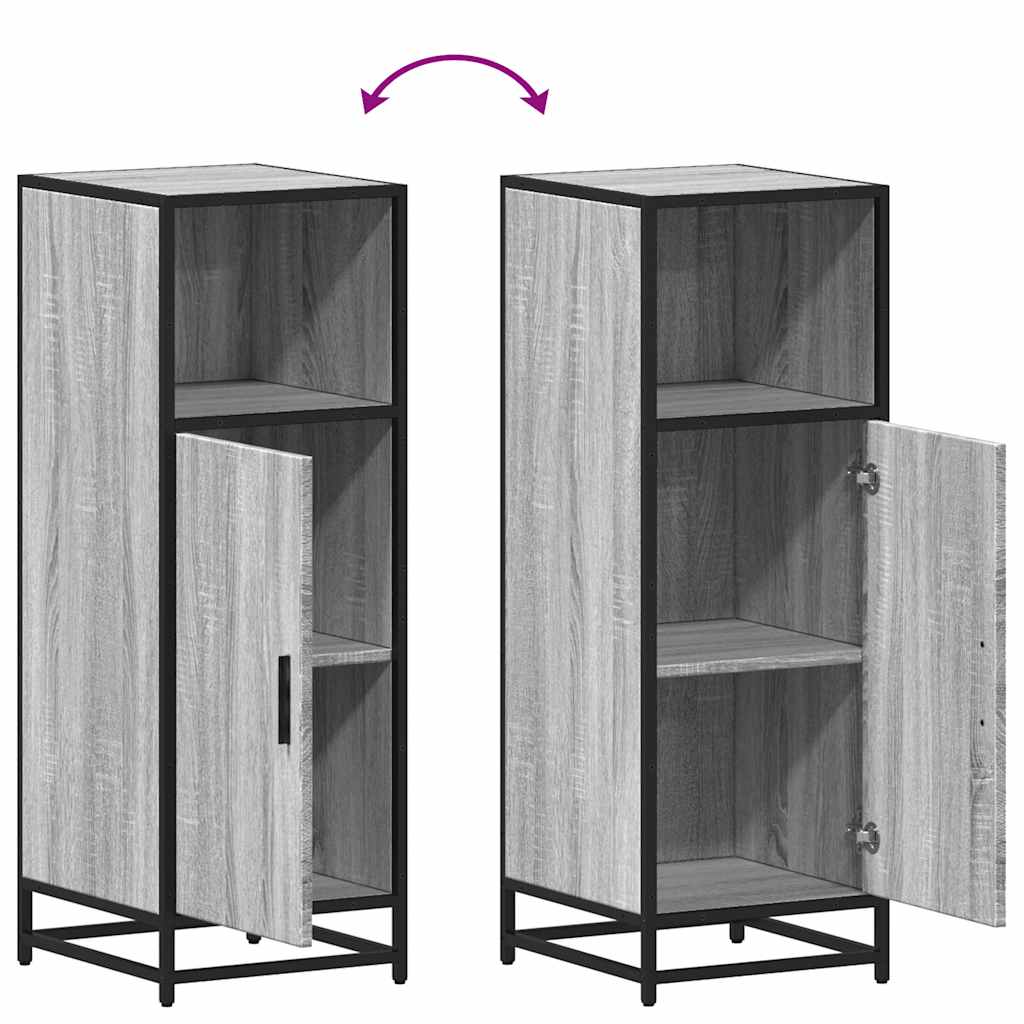 Grey Sonoma Bathroom Cabinet 35x37.5x100 cm - Engineered Wood