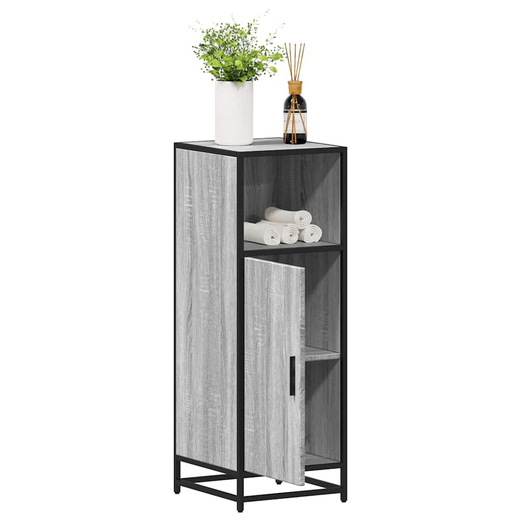 Grey Sonoma Bathroom Cabinet 35x37.5x100 cm - Engineered Wood