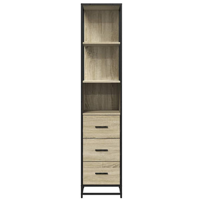 Sonoma Oak Bathroom Cabinet - 35x37.5x166 cm Engineered Wood