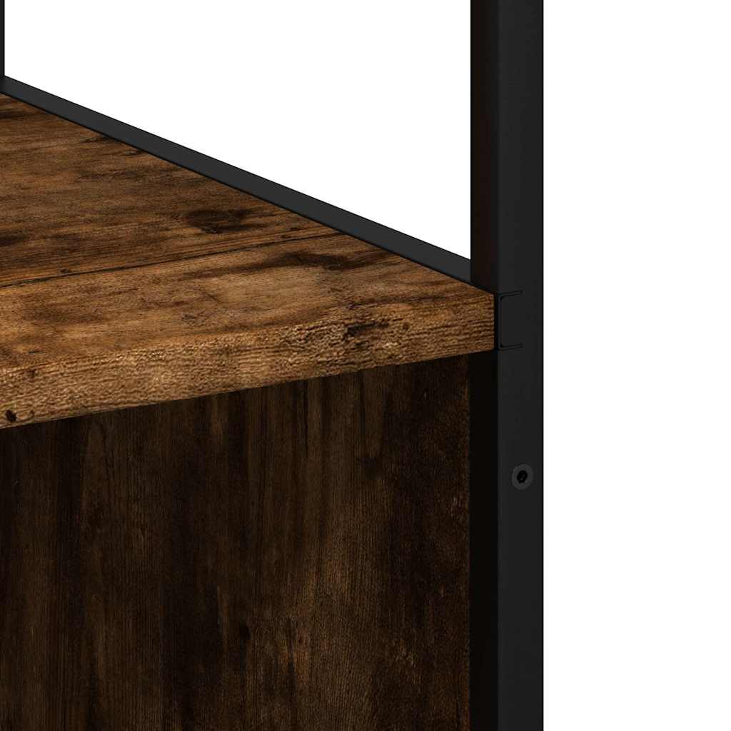 Smoked Oak Bathroom Cabinet - 35x37.5x166 cm Engineered Wood