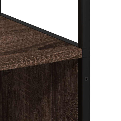 Brown Oak Bathroom Cabinet, 35x37.5x166 cm, Engineered Wood
