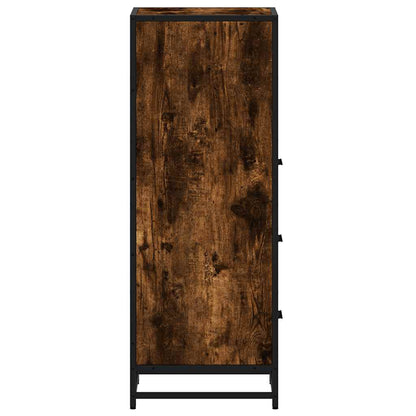 Smoked Oak Bathroom Cabinet 35x37.5x100 cm - Engineered Wood