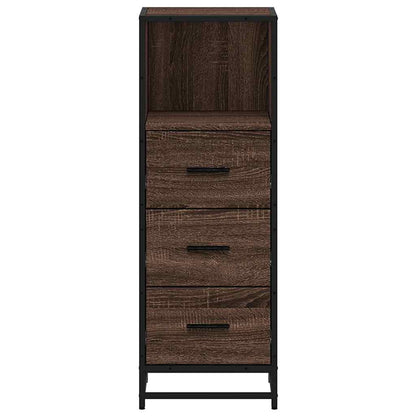 Stylish Brown Oak Bathroom Cabinet 35x37.5x100 cm Engineered Wood