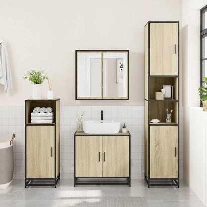 Sonoma Oak Bathroom Sink Cabinet, 65x33x60 cm, Engineered Wood