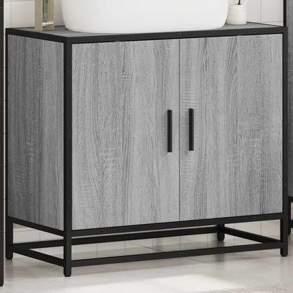 Grey Sonoma Bathroom Sink Cabinet, 65x33x60 cm, Engineered Wood