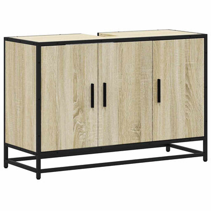 Sonoma Oak Bathroom Sink Cabinet, 90x33x60 cm, Engineered Wood