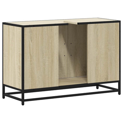 Sonoma Oak Bathroom Sink Cabinet, 90x33x60 cm, Engineered Wood