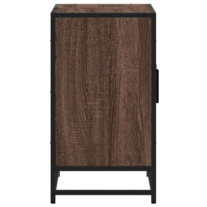 Brown Oak Bathroom Sink Cabinet 90x33x60 cm - Engineered Wood