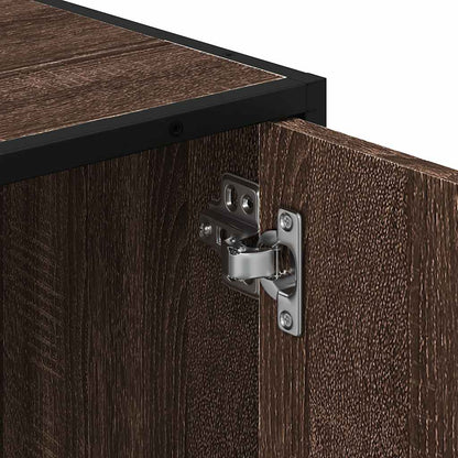 Brown Oak Bathroom Sink Cabinet 90x33x60 cm - Engineered Wood