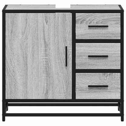 Grey Sonoma Bathroom Sink Cabinet 65x33x60 cm - Engineered Wood