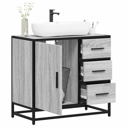Grey Sonoma Bathroom Sink Cabinet 65x33x60 cm - Engineered Wood