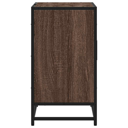 Brown Oak Bathroom Sink Cabinet 65x33x60 cm - Engineered Wood