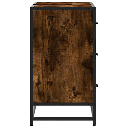 Smoked Oak Bathroom Sink Cabinet 80x33x60 cm - Engineered Wood
