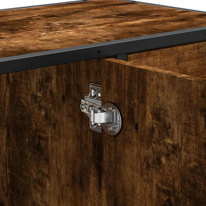 Smoked Oak Bathroom Sink Cabinet 80x33x60 cm - Engineered Wood