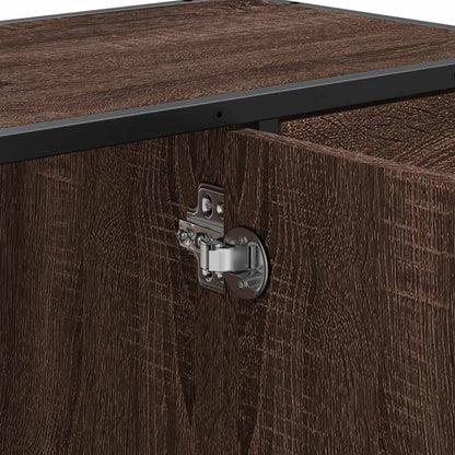 Brown Oak Engineered Wood Bathroom Sink Cabinet 80x33x60 cm