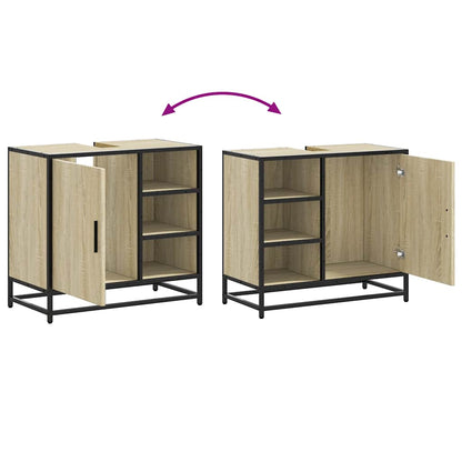 Sonoma Oak Bathroom Sink Cabinet, 65x33x60 cm, Engineered Wood
