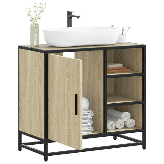 Sonoma Oak Bathroom Sink Cabinet, 65x33x60 cm, Engineered Wood