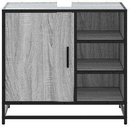 Grey Sonoma Bathroom Sink Cabinet, 65x33x60 cm, Engineered Wood