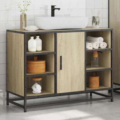 Sonoma Oak Bathroom Sink Cabinet, Engineered Wood, 80x33x60 cm