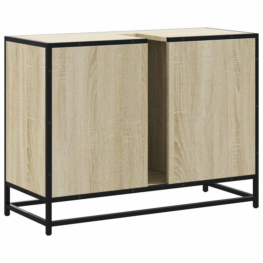 Sonoma Oak Bathroom Sink Cabinet, Engineered Wood, 80x33x60 cm