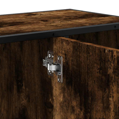 Smoked Oak Bathroom Sink Cabinet 80x33x60 cm - Engineered Wood