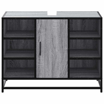 Grey Sonoma Bathroom Sink Cabinet 80x33x60cm - Engineered Wood