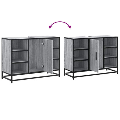 Grey Sonoma Bathroom Sink Cabinet 80x33x60cm - Engineered Wood