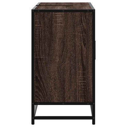 Brown Oak Bathroom Sink Cabinet, 80x33x60 cm, Engineered Wood