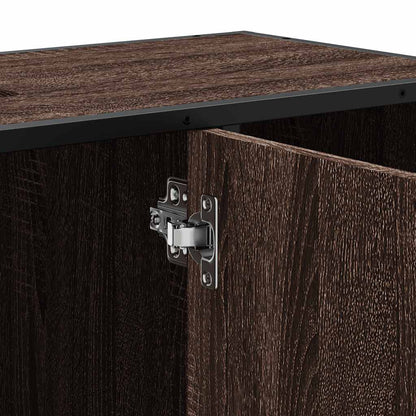Brown Oak Bathroom Sink Cabinet, 80x33x60 cm, Engineered Wood